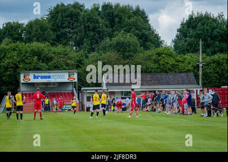 Chirk, pays de Galles 01 août 2021. Ardal North East League match entre Chirk AAA et Dolgellau Athletic. Banque D'Images