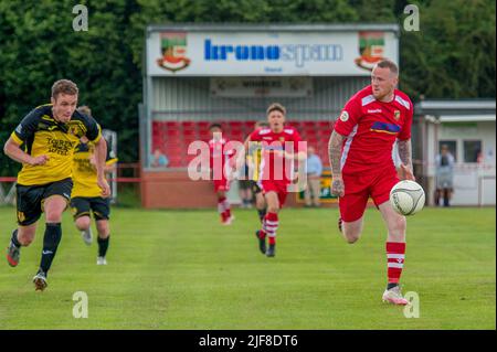 Chirk, pays de Galles 01 août 2021. Ardal North East League match entre Chirk AAA et Dolgellau Athletic. Banque D'Images