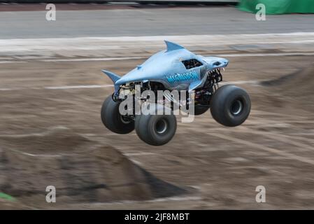 Monster Jam London 2022, Monster Truck show, Stade olympique de Londres, Royaume-Uni Banque D'Images