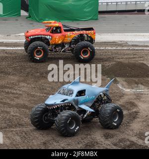 Monster Jam London 2022, Monster Truck show, Stade olympique de Londres, Royaume-Uni Banque D'Images