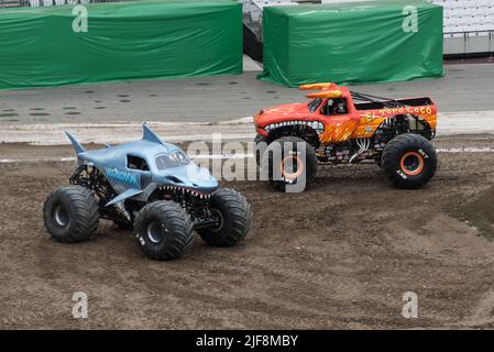 Monster Jam London 2022, Monster Truck show, Stade olympique de Londres, Royaume-Uni Banque D'Images