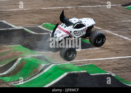 Monster Jam London 2022, Monster Truck show, Stade olympique de Londres, Royaume-Uni Banque D'Images