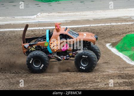 Monster Jam London 2022, Monster Truck show, Stade olympique de Londres, Royaume-Uni Banque D'Images