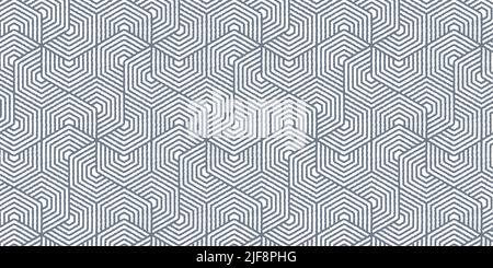 Motif géométrique abstrait avec rayures ondulées. Fond transparent lignes blanches et bleues forme polygonale Illustration de Vecteur