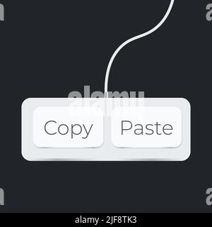 Copier Coller touches de l'ordinateur clavier Illustration de Vecteur