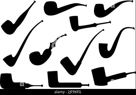 Illustration de différents tuyaux de fumée isolés sur blanc Illustration de Vecteur