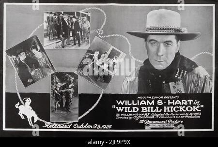 WILLIAM S. HART dans LA NATURE BILL HICKOK 1923 réalisateur CLIFFORD SMITH écrivains William S. Hart et J.G. Le producteur de faucons William S. Hart Famous Players-Lasky Corporation Paramount Pictures Banque D'Images