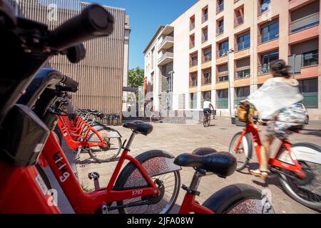 Barcelone va pour le projet de vélo électrique Zero Energy Banque D'Images