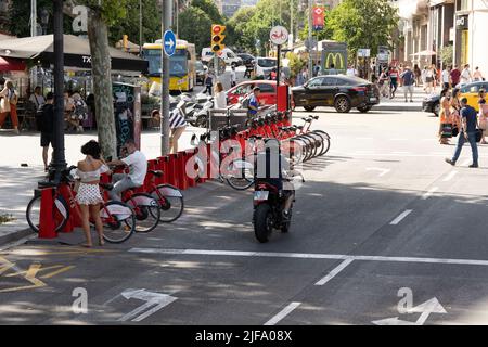 Barcelone va pour le projet de vélo électrique Zero Energy Banque D'Images