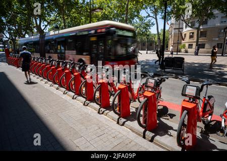 Barcelone va pour le projet de vélo électrique Zero Energy Banque D'Images