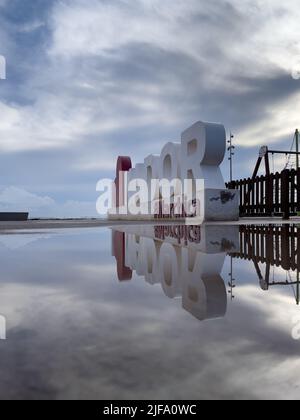 J'aime Nador texte signe au Maroc Banque D'Images