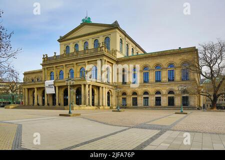 Opéra de Hanovre, Théâtre d'État de Basse-Saxe, ancien Théâtre de la Cour royale dans le style du classicisme tardif, capitale de l'État de Hanovre, Basse-Saxe Banque D'Images