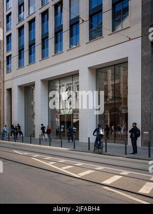 Apple Store, Rosenthaler Strasse, Hackesche Hoefe, Berlin, Allemagne Banque D'Images