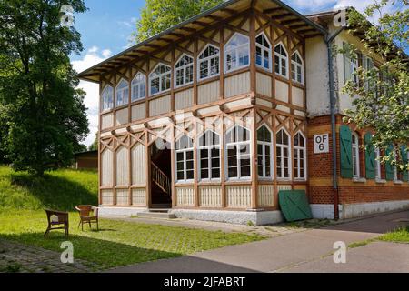 Albut, Altes Lager, qui fait partie de l'ancienne zone d'entraînement militaire de Muensingen, ancien complexe militaire et caserne, quartier des officiers Banque D'Images