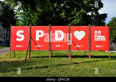 Affiche électorale du SPD, Munich, Bavière, Allemagne Banque D'Images