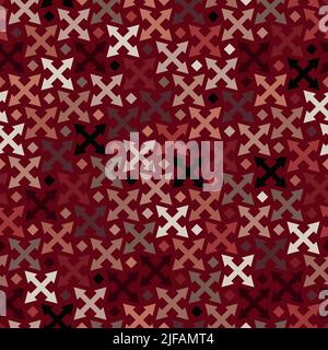 Motif sans couture avec flèches croisées. Fond d'écran camouflage mosaïques Illustration de Vecteur