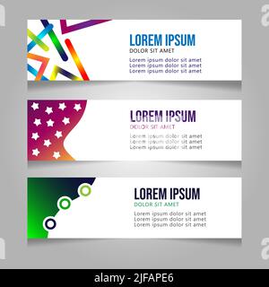 Modèle web de bannière de conception abstraite vectorielle. Illustration de Vecteur