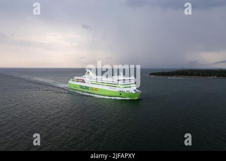 Ferry de Tallink Star arrivée à Helsinki de Tallinn, Estonie Banque D'Images