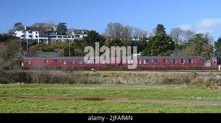 Camping cars à Dawlish Warren, South Devon. Banque D'Images