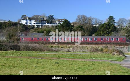 Camping cars à Dawlish Warren, South Devon. Banque D'Images