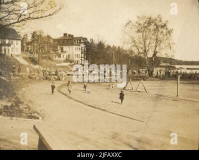 1 mai 1918. Musique. La photographie est incluse dans les albums contenant des photos du régiment de grenadiers de Vaxholm en 26 ans 1916-21. Les photos appartenaient au capitaine Allan Hasselrot. 1 mai 1918. Musique. Banque D'Images