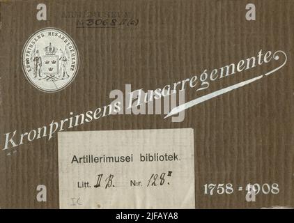 Albums photo contenant des images de documentation de l'exposition historique du Prince héritier Husar Regiment 1758-1908. Banque D'Images