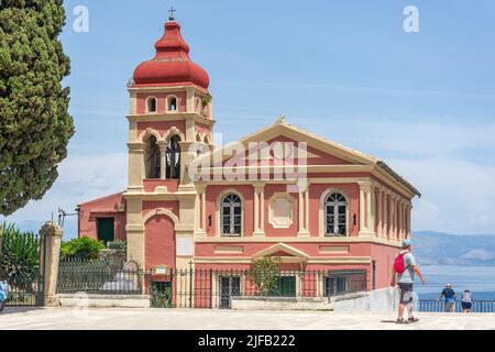 Église de la Vierge Marie Mandrakina, jardin public de Corfou, Agoniston Politechniou, Vieille ville de Corfou, Corfou (Kerkyra), Iles Ioniennes, Grèce Banque D'Images