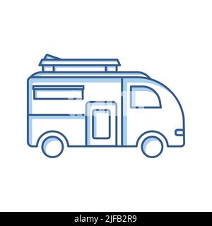 Icône de voiture. Vecteur d'icône simple lié à la voiture de camping. Adapté à l'icône de transport. Style d'icône bicolore. Conception simple modifiable Illustration de Vecteur