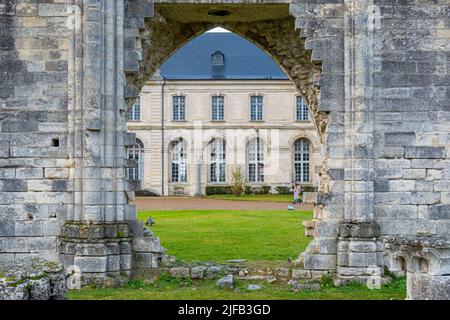 France, Oise, Fontaine Chaalis, l'abbaye cistercienne de Chaalis et le musée Jacquemart André Banque D'Images