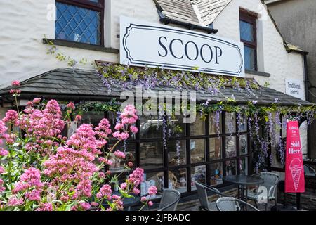 Une boutique de glaces à Tintagel Cornwall, Royaume-Uni Banque D'Images