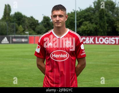 football, 2. Bundesliga, 2022/2023, Fortuna Duesseldorf, Merkur Spiel Arena, Media Day, Présentation de l'équipe pour la nouvelle saison de jeu, photo de presse, Kristoffer Peterson Banque D'Images