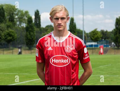 football, 2. Bundesliga, 2022/2023, Fortuna Duesseldorf, Merkur Spiel Arena, Media Day, Présentation de l'équipe pour la nouvelle saison de jeu, photo de presse, Christoph Klarer Banque D'Images