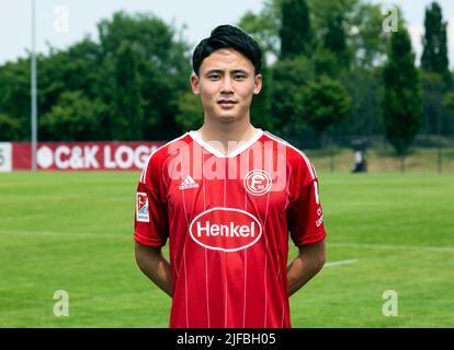 football, 2. Bundesliga, 2022/2023, Fortuna Duesseldorf, Merkur Spiel Arena, Media Day, Présentation de l'équipe pour la nouvelle saison de jeu, photo de presse, Takashi Uchino Banque D'Images