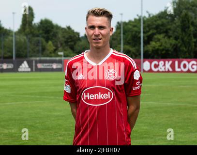 football, 2. Bundesliga, 2022/2023, Fortuna Duesseldorf, Merkur Spiel Arena, Media Day, Présentation de l'équipe pour la nouvelle saison de jeu, photo de presse, Felix Klaus Banque D'Images