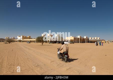 Tchad, Ennedi, Wadi Hawar, Amdjarass, village indigène d'Idriss Deby Banque D'Images