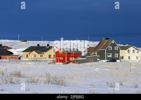 Norvège, fjord de Varanger, Skallelv Banque D'Images