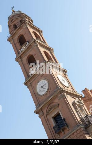 Torre dell'Orologio o Torre Civica (Tour de l'horloge), Faenza, Italie Banque D'Images