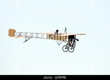 Bleriot IX au salon Sola Airshow en juin 2007. Ce type d'avion a pris Trygve Gran à travers la mer du Nord le 30th juillet 1914. Aujourd'hui, deux avions l'ont été Banque D'Images