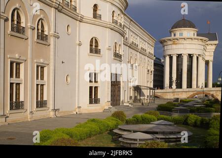 Macédoine du Nord, Skopje, Musée de la lutte macédonienne, Musée archéologique, Banque D'Images