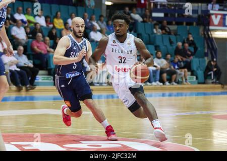 Retin OBASOHAN (32) de Belgique lors de la coupe du monde de basket-ball 2023 qualificatifs, 1st rond Groupe A, entre la Belgique et la Slovaquie sur 30 juin 2022 à l'arène Mons à Mons, Belgique - photo: Ann-dee Lamour/DPPI/LiveMedia Banque D'Images