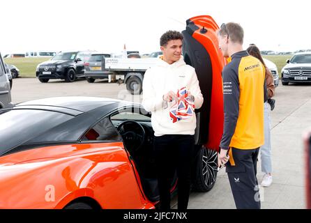 Silverstone, Royaume-Uni. 1st juillet 2022. #4 Lando Norris (GBR, McLaren F1 Team), Grand Prix de Grande-Bretagne F1 au circuit Silverstone sur 1 juillet 2022 à Silverstone, Royaume-Uni. (Photo par HIGH TWO) Credit: dpa/Alay Live News Banque D'Images