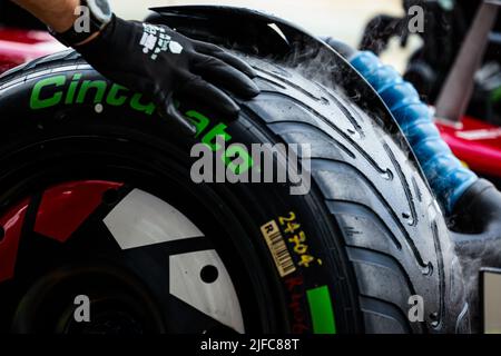 Pirelli air pneu de pluie pendant la Formule 1 Lenovo Grand Prix 2022, 10th ronde du Championnat du monde de Formule 1 2022 de la FIA, sur le circuit Silverstone, de 1 juillet à 3, 2022 à Silverstone, Royaume-Uni - photo: Florent Gooden / DPPI/DPPI/LiveMedia Banque D'Images