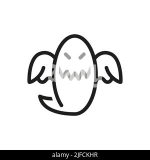 Icônes de lignes vectorielles simples d'Halloween. Collection Halloween Icon. Contient des icônes telles que Ghost. Illustration de Vecteur