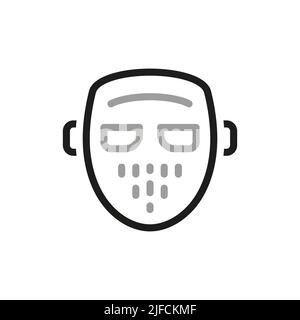Icônes de lignes vectorielles simples d'Halloween. Collection Halloween Icon. Contient des icônes telles que le masque. Illustration de Vecteur