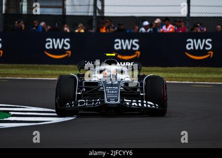 SILVERSTONE, Angleterre, 01.JUILLET 2022;#22, Yuki TSUNODA, JAP, Team Scuderia Alpha Tauri, AT02, HONDA, moteur RA620 Formule 1, GRAND Prix BRITANNIQUE F1 on Banque D'Images