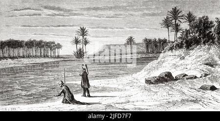 Super flumina Babylonis, Irak. Voyage à Babylone par Guillaume Lejean 1866 depuis le Tour du monde 1867 Banque D'Images