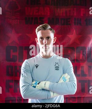 Nottingham, Royaume-Uni. 01st juillet 2022. Dean Henderson, de Manchester United, rejoint la forêt de Nottingham dans le cadre d'un contrat de prêt d'une saison à Nottingham, au Royaume-Uni, le 7/1/2022. (Photo de Ritchie Sumpter/News Images/Sipa USA) crédit: SIPA USA/Alay Live News Banque D'Images