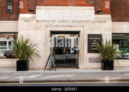 Londres, Royaume-Uni - 5 mai 2022 : l'extérieur de la première Église du Christ scientifique, située à Kensington, Londres, Royaume-Uni. Banque D'Images