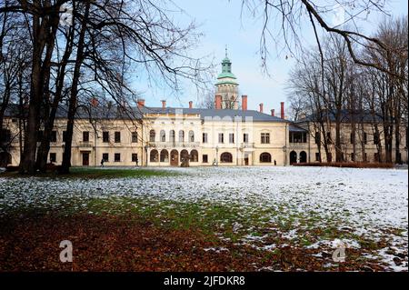 Le palais des Habsbourg à Żywiec, Zywiec, Pologne, Beskidy, Cieszyn Silésie Banque D'Images