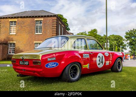 Alan Mann Racing Team - 1968 Ford Escort 'XOO 346F' en exposition au Scramble de juin qui s'est tenu au Bicester Heritage Centre le 19th juin 2022 Banque D'Images